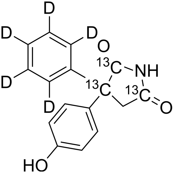 5-(4-Hydroxyphenyl)-5-phenylimidazolidine-2,4-dione-13C3,d5